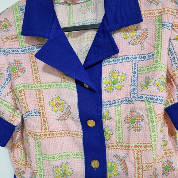 VINTAGE 70'S DEADSTOCK polyester crop top - Picture 3 of 7